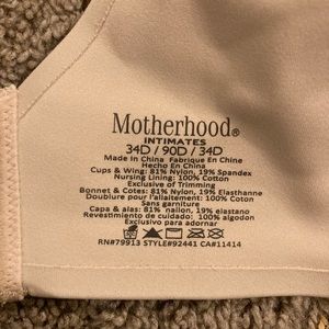 Gently used motherhood nursing bra in nude